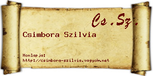 Csimbora Szilvia névjegykártya